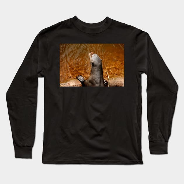 Giant Otter Long Sleeve T-Shirt by Ladymoose